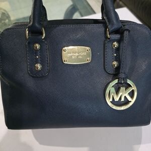 Michael Kors Navy Blue Satchel